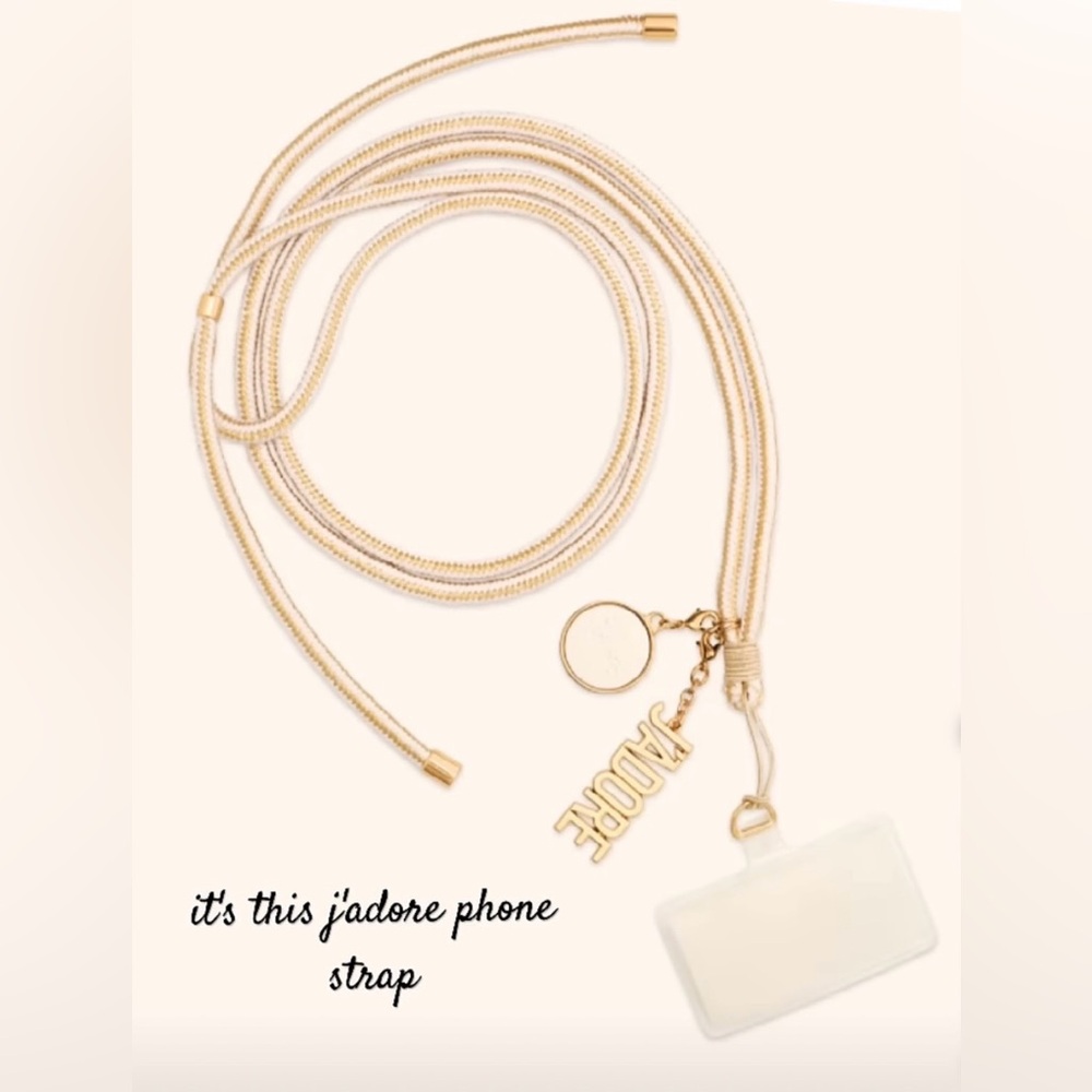 🌸DIOR J'adore Mobile Phone Ring with 2 Charms - Picture 2 of 6